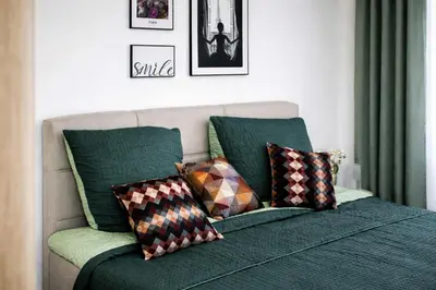 Ein Bett oder Betten in einem Zimmer der Unterkunft kleine Fine