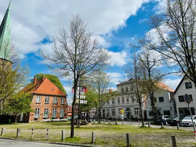 Das Gebäude in dem sich die Ferienwohnung befindet