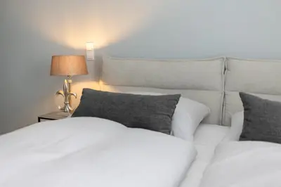 Ein Bett oder Betten in einem Zimmer der Unterkunft Sturmfrei Suite 4