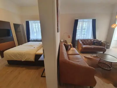 Ein Bett oder Betten in einem Zimmer der Unterkunft Hotel Atlantic Travemünde