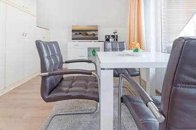 Küche/Küchenzeile in der Unterkunft Haus Eva Mar am Meer Appartement 4