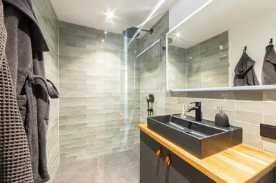 Ein Badezimmer in der Unterkunft Ferienwohnung Infinity Garden - Scharbeutz