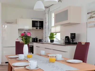 Küche/Küchenzeile in der Unterkunft Arielle Ferienhaus