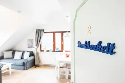 Ein Sitzbereich in der Unterkunft Lieblingsort Dankbarkeit