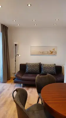 Ein Sitzbereich in der Unterkunft Kleine Wohnung in Bad Schwartau