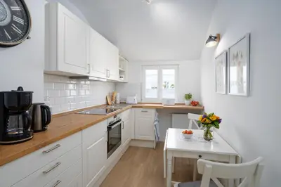 Küche/Küchenzeile in der Unterkunft KUR18 Ferienwohnung Baltic Deck