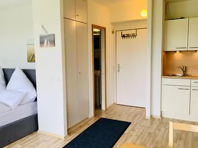 Küche/Küchenzeile in der Unterkunft Ostseeschwalbe am Fahrenkrog