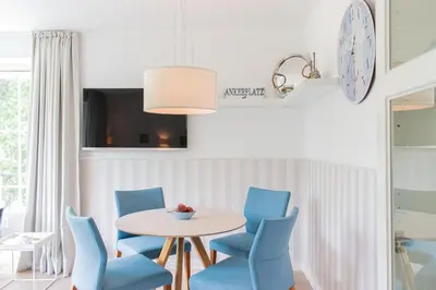 Ein Sitzbereich in der Unterkunft Ferienwohnung Odin