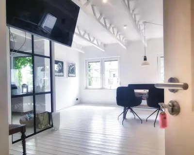 TV/Unterhaltungsangebot in der Unterkunft Tiny Loft Obj 37 2-4 Personen strandnah WLAN