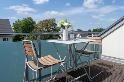 Ein Balkon oder eine Terrasse in der Unterkunft Helsinki
