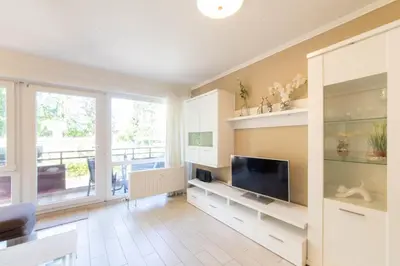TV/Unterhaltungsangebot in der Unterkunft Ferienwohnung Strandleben