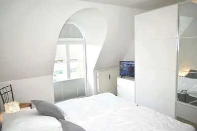 Ein Bett oder Betten in einem Zimmer der Unterkunft Haus Heß Ferienwohnung Nr 10