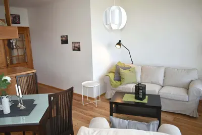 Ein Sitzbereich in der Unterkunft Villa Seestern Ferienwohnung Nr 04