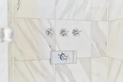 Ein Badezimmer in der Unterkunft Ferienhaus Luise