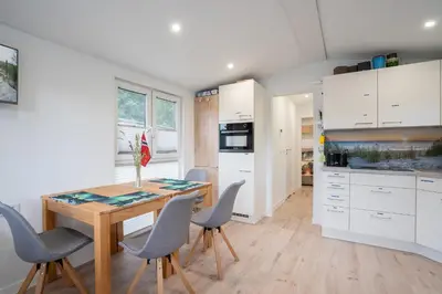 Küche/Küchenzeile in der Unterkunft Ostseecamp Ferienhaus 