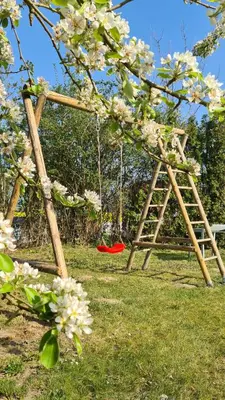 Ein Kinderspielbereich in der Unterkunft HoLa Auszeit - ehemalige Scheune am Dassower See