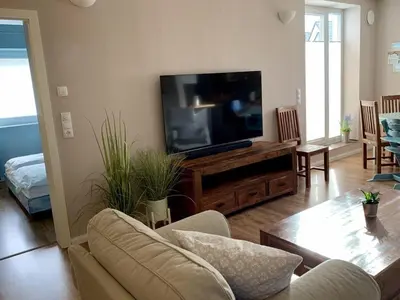TV/Unterhaltungsangebot in der Unterkunft Ferienwohnung Seepferdchen Finnlandring