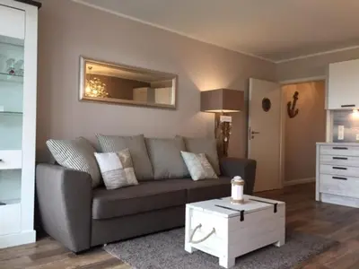 Ein Sitzbereich in der Unterkunft StrandVILLA Scharbeutz
