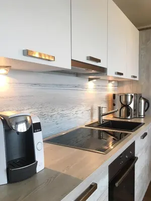 Küche/Küchenzeile in der Unterkunft StrandVILLA Scharbeutz