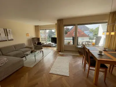 Ein Sitzbereich in der Unterkunft Silbermöwe (Scharbeutz)