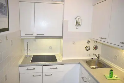 Küche/Küchenzeile in der Unterkunft An der Seebrücke Ferienwohnung Nr 30