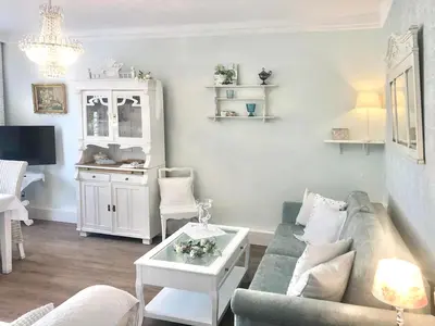 Ein Sitzbereich in der Unterkunft Villa Imme