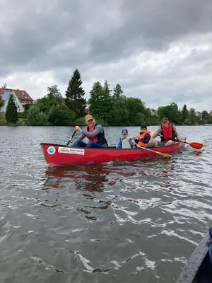 Blick auf einen Fluss in der Nähe der Ferienwohnung