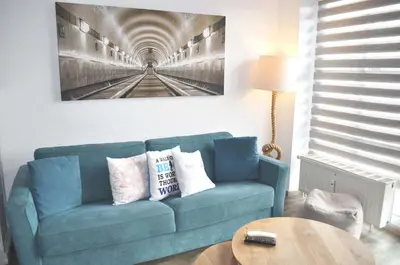 Ein Sitzbereich in der Unterkunft Dock 28 Ferienwohnung