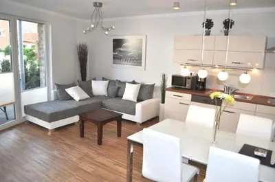 Ein Sitzbereich in der Unterkunft Domizil am Meer Nr 06 Ferienwohnung