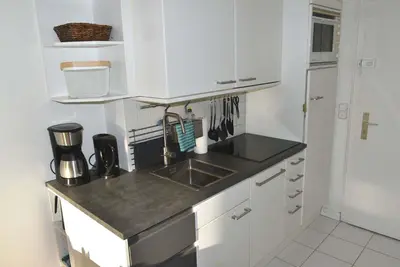 Küche/Küchenzeile in der Unterkunft Haus Miramar Ferienwohnung Nr 20