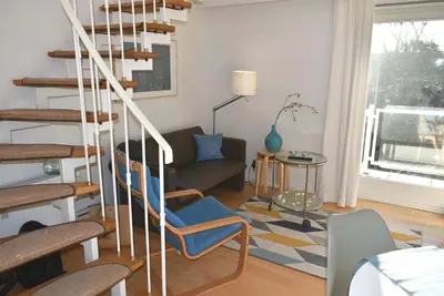 Ein Sitzbereich in der Unterkunft Haus Miramar Ferienwohnung Nr 20