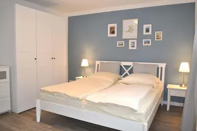 Ein Bett oder Betten in einem Zimmer der Unterkunft Haus Seehase Ferienwohnung Nr 01