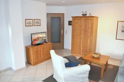 TV/Unterhaltungsangebot in der Unterkunft Haus Windrose Ferienwohnung Nr 01