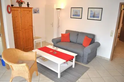 Ein Sitzbereich in der Unterkunft Haus Windrose Ferienwohnung Nr 08