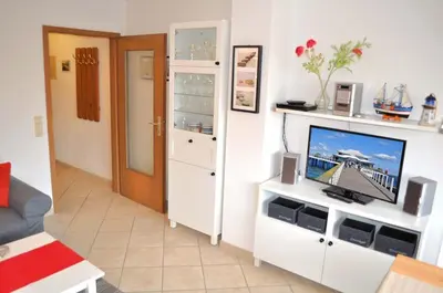 TV/Unterhaltungsangebot in der Unterkunft Haus Windrose Ferienwohnung Nr 08