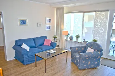 Ein Sitzbereich in der Unterkunft Lisas Nest Ferienwohnung