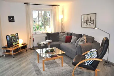 Ein Sitzbereich in der Unterkunft Ostseeallee 9 Ferienwohnung Nr 01