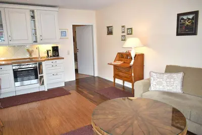 Küche/Küchenzeile in der Unterkunft Residenz Niendorf Elegante Ferienwohnung Nr 13