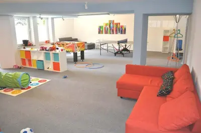 Ein Sitzbereich in der Unterkunft Residenz Ostseestrand Ferienwohnung Nr 21 Meerblick