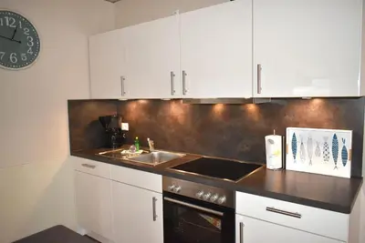 Küche/Küchenzeile in der Unterkunft Villa Somersby Ferienwohnung Nr 01