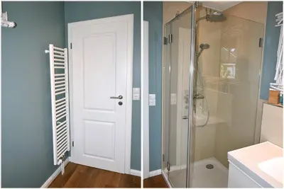 Ein Badezimmer in der Unterkunft Villa Somersby Ferienwohnung Nr 01