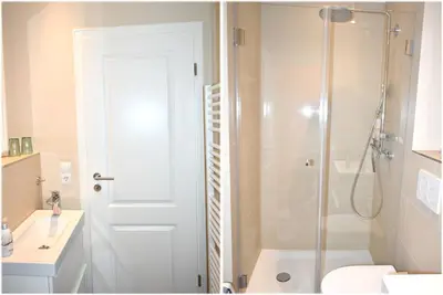 Ein Badezimmer in der Unterkunft Villa Somersby Ferienwohnung Nr 03