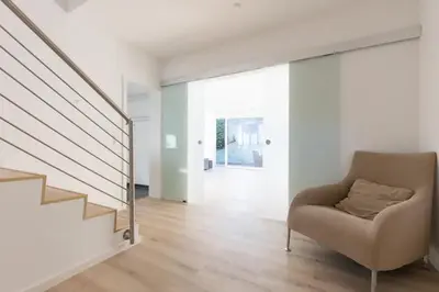 Ein Sitzbereich in der Unterkunft Ostseeparadies mit Garten, 3 Zimmer, strandnah