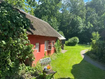Ein Garten an der Unterkunft Wohnungen unter Reet