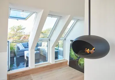 Ein Sitzbereich in der Unterkunft Paradise Suite - Penthouse mit Meerblick