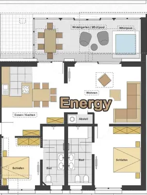 Grundriss der Unterkunft Wellness House Energy mit Whirlpool