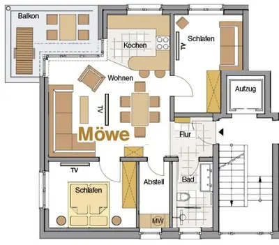 Grundriss der Unterkunft Baltic House Möwe