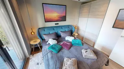Ein Sitzbereich in der Unterkunft Ocean House Freiheit