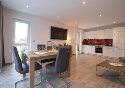 Küche/Küchenzeile in der Unterkunft Ferienwohnung Suite Relax
