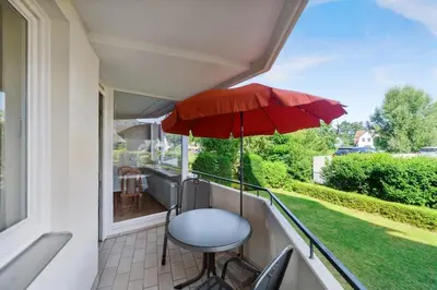 Ein Balkon oder eine Terrasse in der Unterkunft Beau Rivage Apt 9